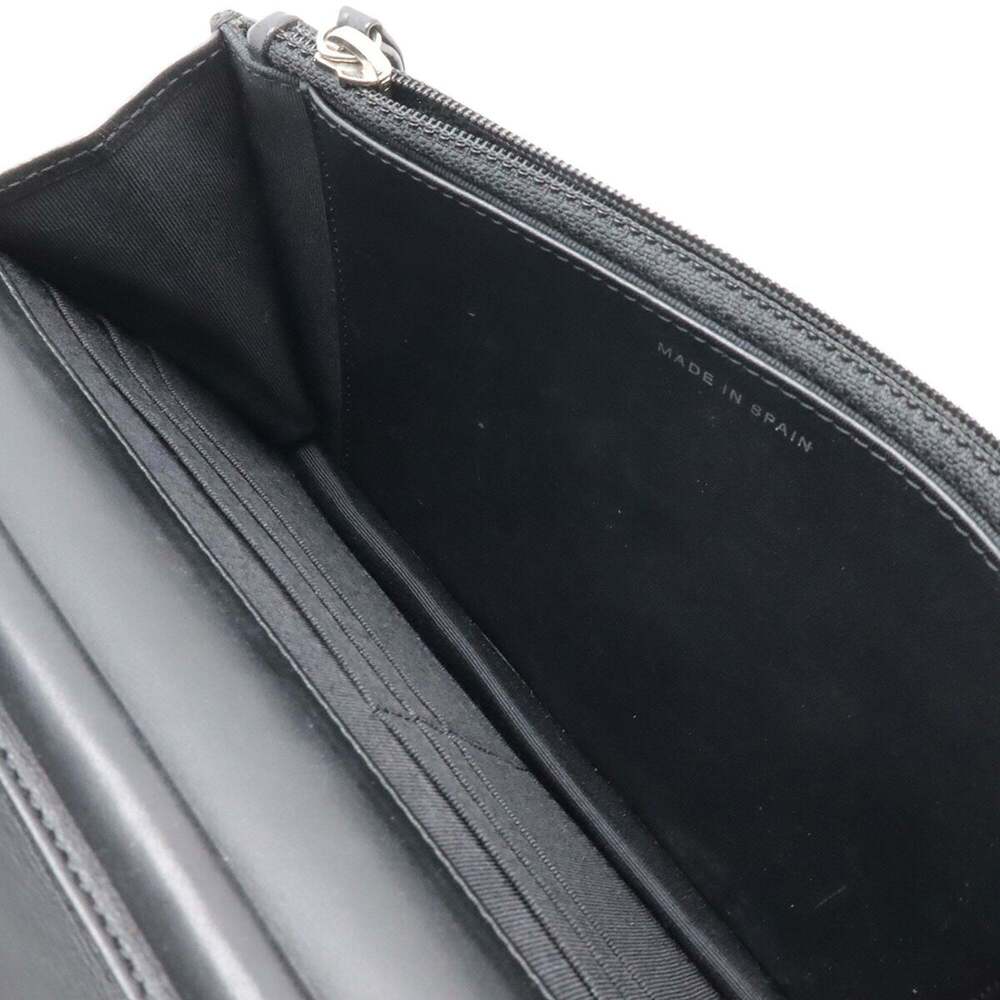 CHANEL Black Leather Logo Shoulder Bag - Picture 7 of 10